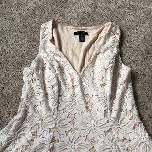 WOMENS DRESS LACE WHITE SIZE M AQUA